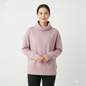 Apana pink  Turtleneck Women's Sweater